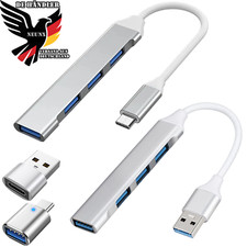 USB 3.0 Hub Verteiler Splitter Adapter für Notebook Handy Laden Laptop PC 4 Port