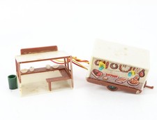 Spur H0 Gebäude Imbiss Bratwurst Bude Wurststand Marktstand / Licht