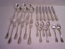 WMF ESSBESTECK: DEKOR: AUGSBURGER FADEN: 24 TEILE: VERSILBERT: 90er AUFLAGE