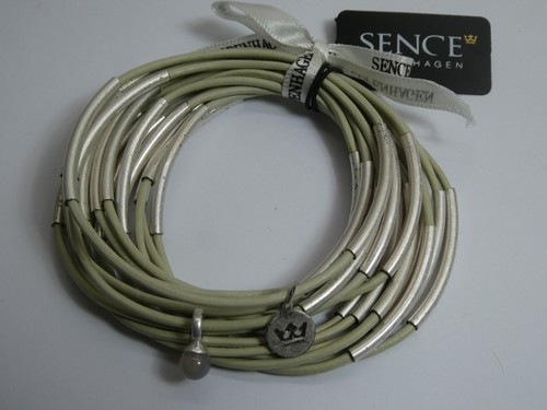 Armband leder green sence - green,
