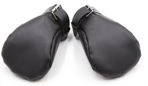 Bondage leder fäustlinge - bondage,