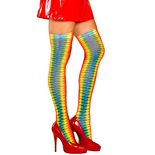 Bunte overknee strümpfe - overknee,
