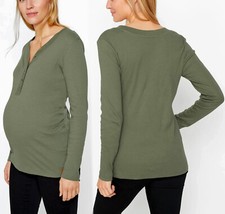 Umstands-Shirt mit Stillfunktion oliv Gr. 44/46 Neu Umstandsmode O-906719 