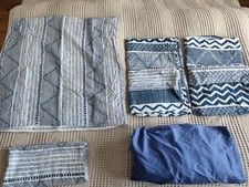 ❤️Bettwäsche Set--Ikea-blau/weiß---80x80+ 135x200--kaum benutzt--mit Bettlaken❤️