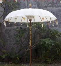 Bali Schirm balinesischer Sonnenschirm Handarbeit Garten Terrasse XL 180 cm Ø