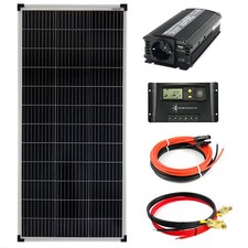 Solar Set 12V 100 Watt Solarpanel Wechselrichter Solaranlage 1200mm 10A 0% MwSt
