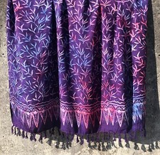 Wunderschöner Sarong Strandtuch Pareo aus Bali * handgefärbt und handbedruckt *