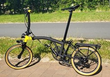Brompton / BVB Look  Klappfahrrad mit Titan Teilen, Gepäckträger Easy Wheels,