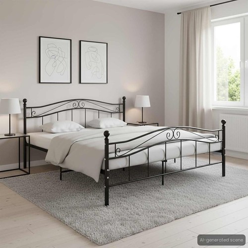 Doppelbett 140x200cm schwarz - doppelbett,