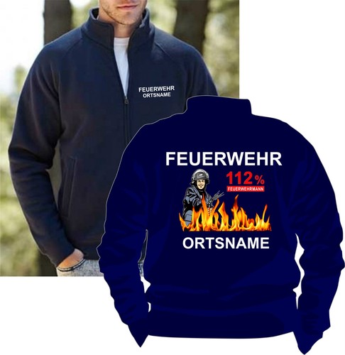 Feuerwehr sweatjacke jacke - feuerwehr,