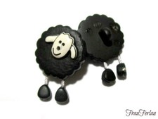 Knopf Kunststoff Schaf schwarz