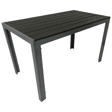 Gartentisch Esstisch Aluminium Kunstholz Tisch SORANO 70x125cm grau, 2. WAHL