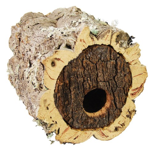Vogel haus aus kork - aus, rinde