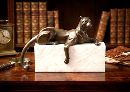 Bronze skulptur panther - bronze,
