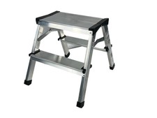 Klappleiter Zweiseitige Haushaltsleiter 2 x 2 Stufen Stehleiter Multifunktion