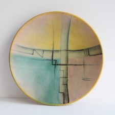 Hildegard Delius Rheinsberg Teller rund Keramik Art Deco handbemalt um 1930