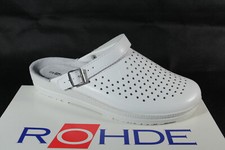 Rohde Beck Herren Clogs Sabot Pantoletten Pantolette weiß Echtleder