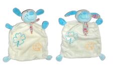 2 x Ernsting's Schmusetuch Schnuffeltuch Kuscheltuch TOPOLINO HUND blau beige