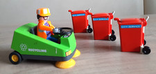 Kehrmaschine Playmobil 3790 mit Aufbauanleitung + 3 Mülltonnen