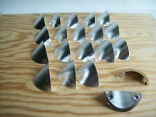 20x Muschelgriff Kunststoff silber chrom Griff Möbelgriff Schrankgriff 32 mm