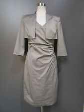 Weise Cocktailkleid Abendmode Kleid & Bolero silbergrau Gr.38 neuwertig (Sch74-1