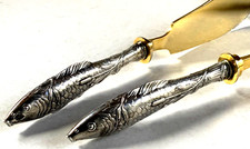 2x Fischbesteck Gabel Messer