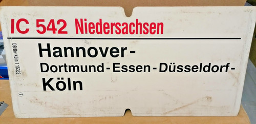 Großes zuglaufschild 542 - zuglaufschild:,