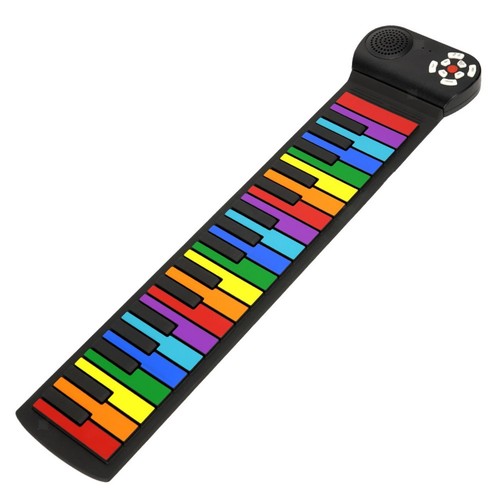 Roll piano keyboard rainbow - roll-up,