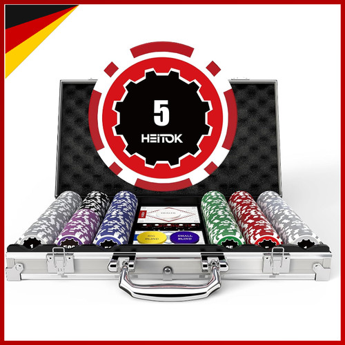 Poker koffer 300 chips 5g - koffer, 11,5g