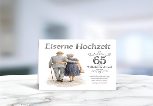 Eiserne hochzeit karte 6 - eiserne,