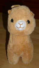 Plüschtier Lama braun  19 cm groß K-Toys Stofftier oben Aufhänglasche