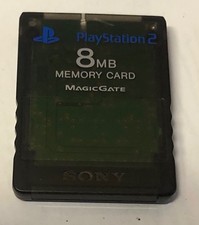 PS2 Memory Card Schwarz Transparent  - Original Sony PlayStation 2 Speicherkarte