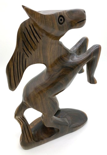 Pferd nußbaum statue deko - nußbaum,