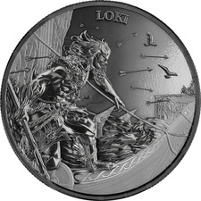 Germania Mint  5 Mark  Ragnarök LOKI  2025 1 Oz 9999 Black Silver BU
