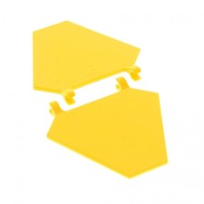 2x Lego Fahne 5x6 gelb Schild