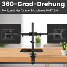 2-Fach-Monitor Halterung Halter Tischhalterung Desk Mount Bracket 15 - 30 Inch