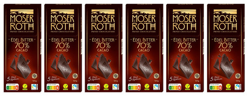125g moser roth edel bitter - 6x,