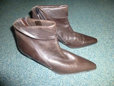 Leone Leder neue Winter Stiefeletten gefüttert 99,95€ Schuhe Größe 8 / 42 braun 