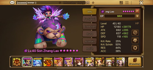 Summoners war 5ld son zhan - summoners,