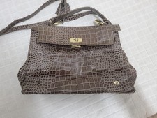 Carpisa Handtasche Beige Schlangenlederoptik