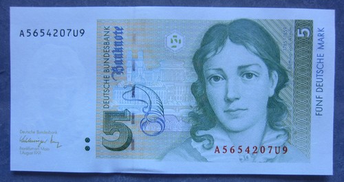 Geldschein 5dm deutsche - geldschein,,