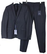 ZAPA Anzug Herren EU 52 Formal Steif Polyamid Mischung Marineblau 2 Knöpfe 2in1