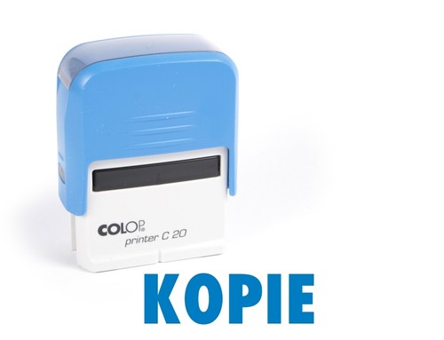 Stempel kopie blau colop - stempel,