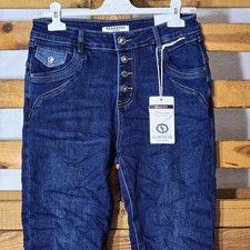 KAROSTAR DAMEN JEANS DENIM COLLECTION BAGGY BLUE  HOSE Gr. 38 BIS 48 TOP AKTUELL