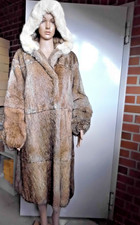 Pelzmantel mit Kapuze DDR VEB