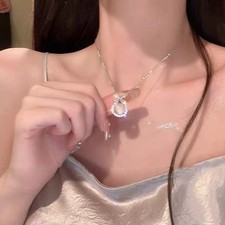 Stilvolle Kupfer Schl??sselbein Halskette Unikat Mondstein Anh?nger f??r einen