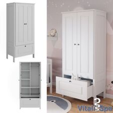 Kinderkleiderschrank Ajaton Weiß 83,3 x 187 cm Vitalispa