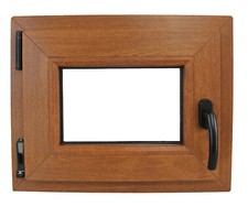 Kunststofffenster Kellerfenster Fenster Innen Außen Golden Oak Gold Dreh Kipp 