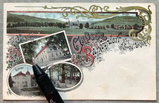 AK Litho Schlesien Burkersdorf (Burkatów) Brauerei Schweidnitz, ungelaufen