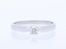 Top Preis Verlobung Ring 0,25 ct. Solitaire Brillant 585 Weiss Gold deta